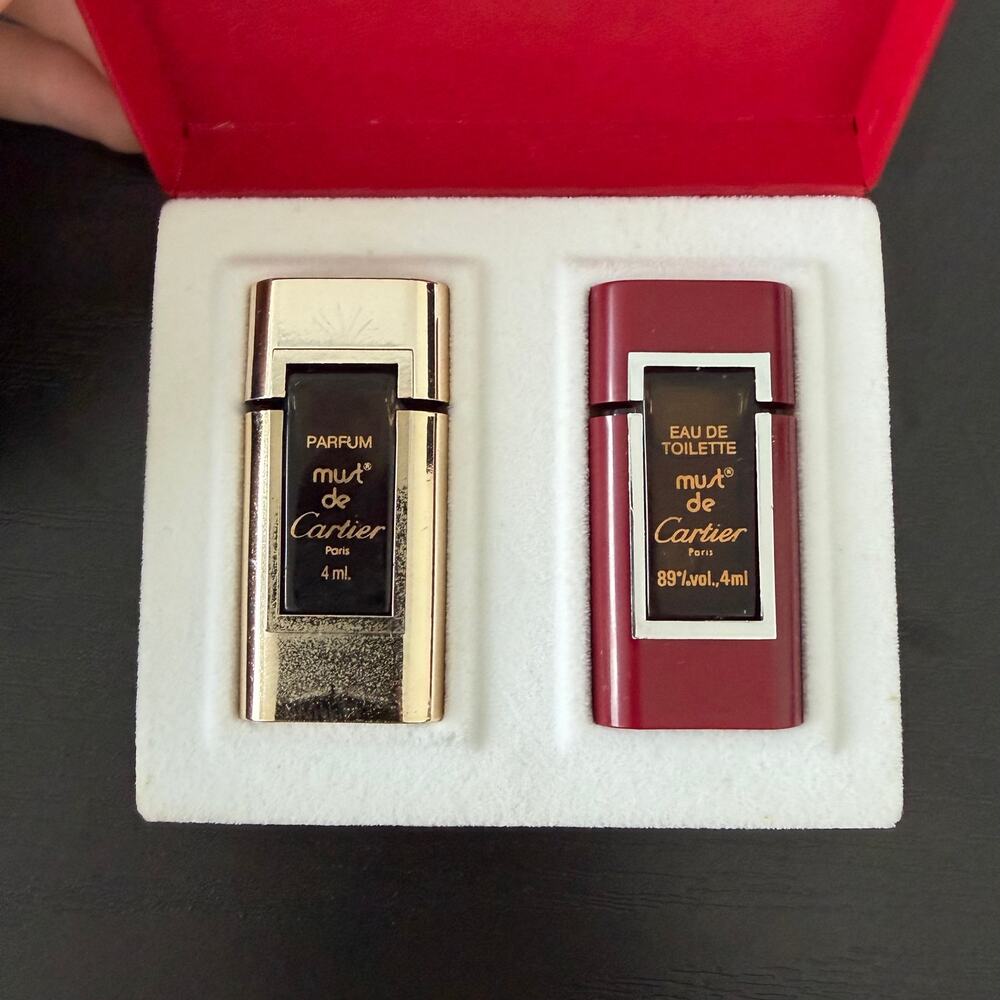 Vintage Cartier Must de Cartier 2 Set Parfum/Eau de Toilette 4 ml Discontinued